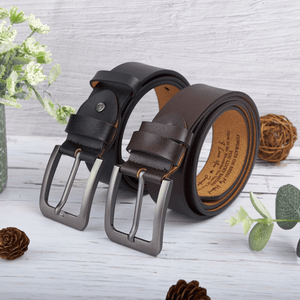 Congrats On Being - Personalized Engraved Leather Belt - Custom Gift for Father's Day, Birthday, Anniversary, Valentine, Husband, Men, Him, Boyfriend