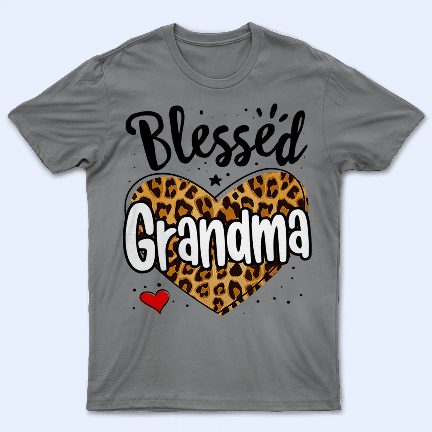 Leopard Blessed Grandma - Personalized Custom T Shirt - Birthday, Loving, Funny Gift for Grandma/Nana/Mimi, Mom, Wife, Grandparent - Suzitee Store