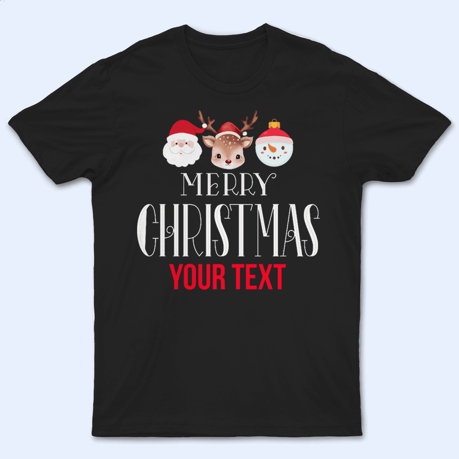 Merry Christmas - Personalized Custom T Shirt - Birthday, Loving, Funny Gift for Grandma/Nana/Mimi, Mom, Wife, Grandparent - Suzitee Store