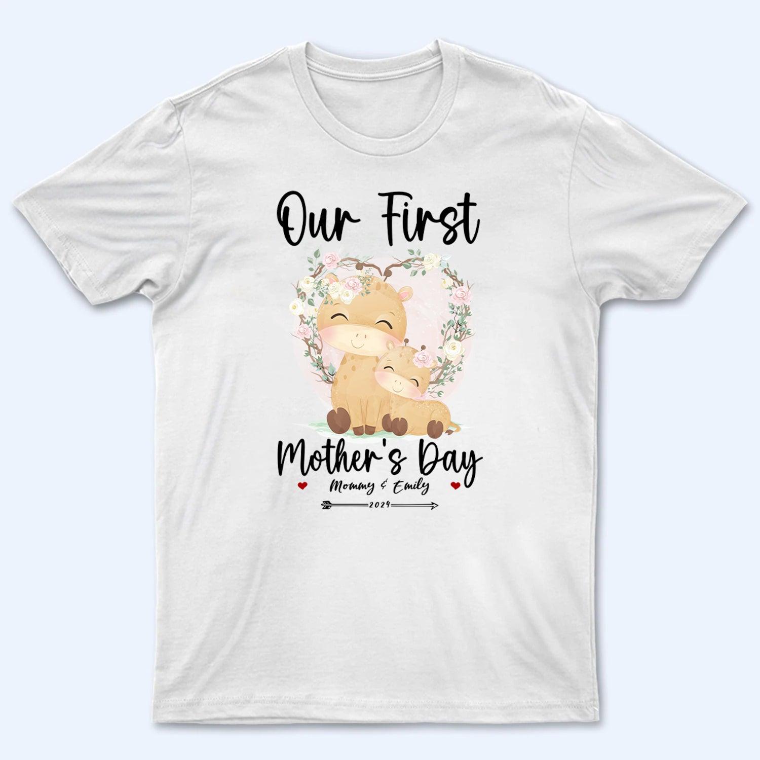 Our First Mother's Day - Personalized Custom Youth Shirt - Gift for Mom & Baby, Mother's Day Gift - Suzitee Store