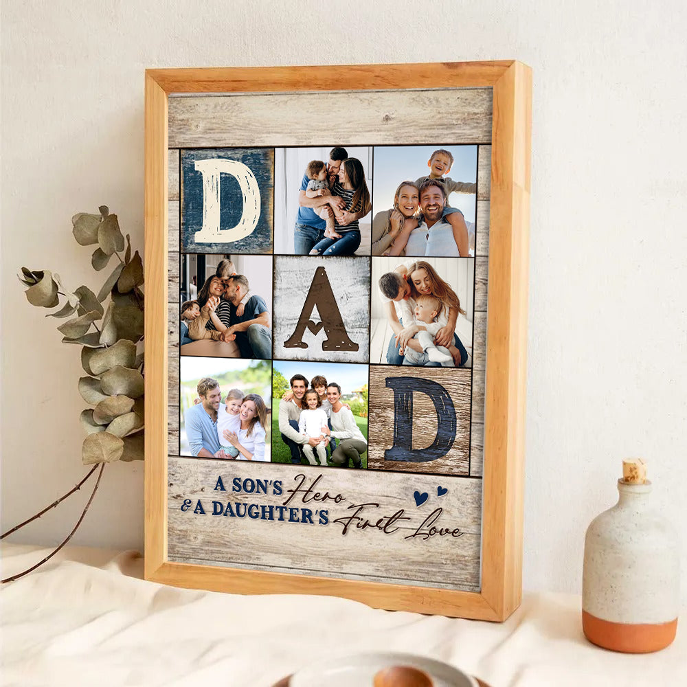 Custom Photo Collage You Are The World - Personalized Poster/Canvas - Gift For Dad, Father's Day