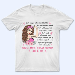 I Am Breast Cancer Warrior - Personalized Custom T Shirt - Gift for Breast Cancer Warrior, Breast Cancer Awareness