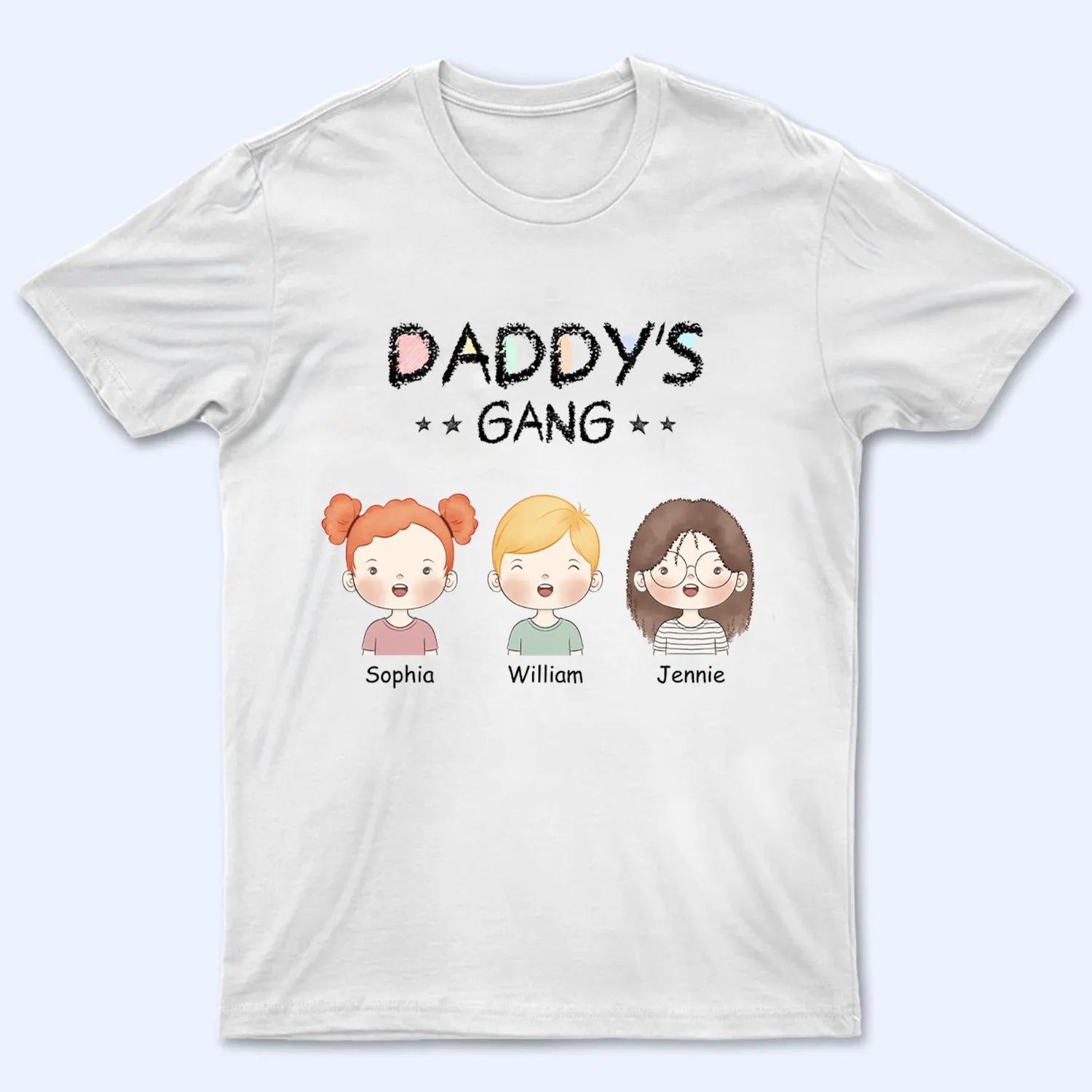 Grandpa Gang With Grandkids - Personalized Custom T Shirt - Gift For Grandma/Grandpa, Grandparent