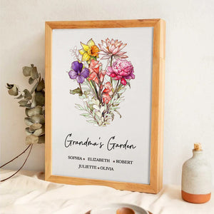 Blooming Stories Of Generations - Personalized Vertical Poster - Family Gift For Grandma, Grandpa, Grandparent