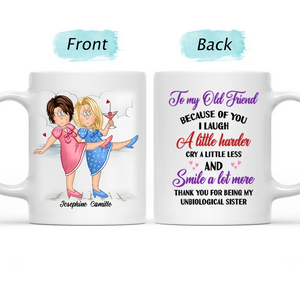 Unbiological Sister - Personalized Custom Mug - Gift For Him/Her, Besties, Friends, Sister