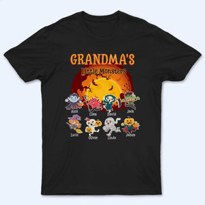 Grandma's Little Monsters - Personalized Custom T Shirt - Halloween Gift for Grandma/Nana/Mimi, Mom, Wife, Grandparent