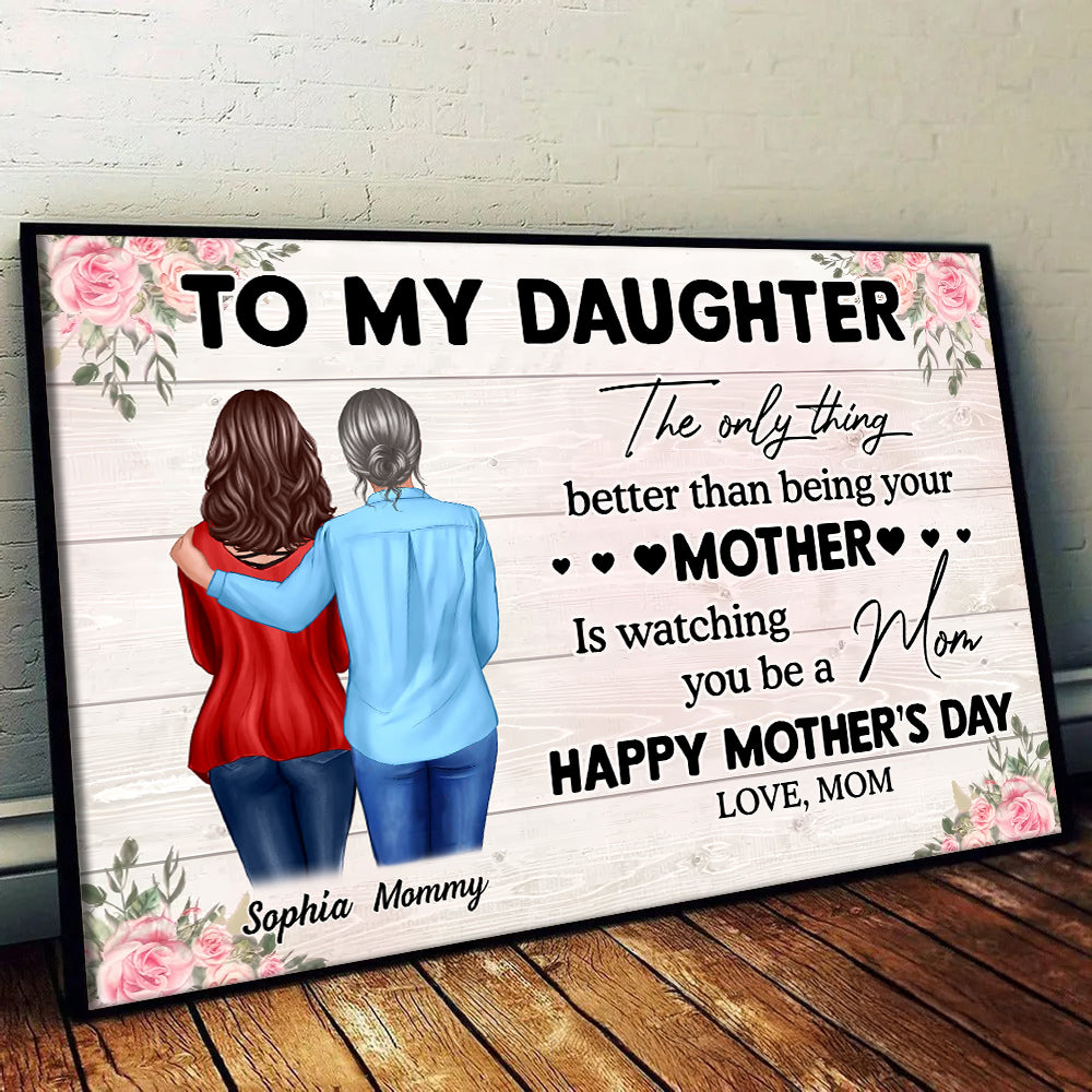 To My Daughter From Mom - Personalized Poster/Canvas - Mother's Day Gift For Daughter