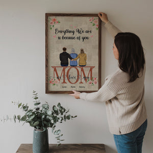 Mom You Are The World - Personalized Poster/Canvas - Gift For Gift For Mom, Mother's Day