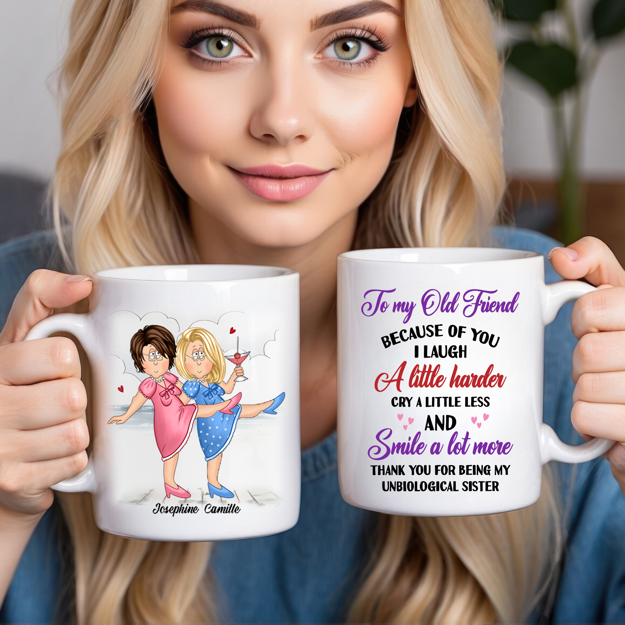 Unbiological Sister - Personalized Custom Mug - Gift For Him/Her, Besties, Friends, Sister