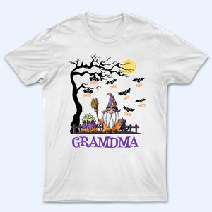 The Old Wizard Of Halloween - Personalized Custom T Shirt - Halloween Gift for Grandma/Nana/Mimi, Mom, Wife, Grandparent