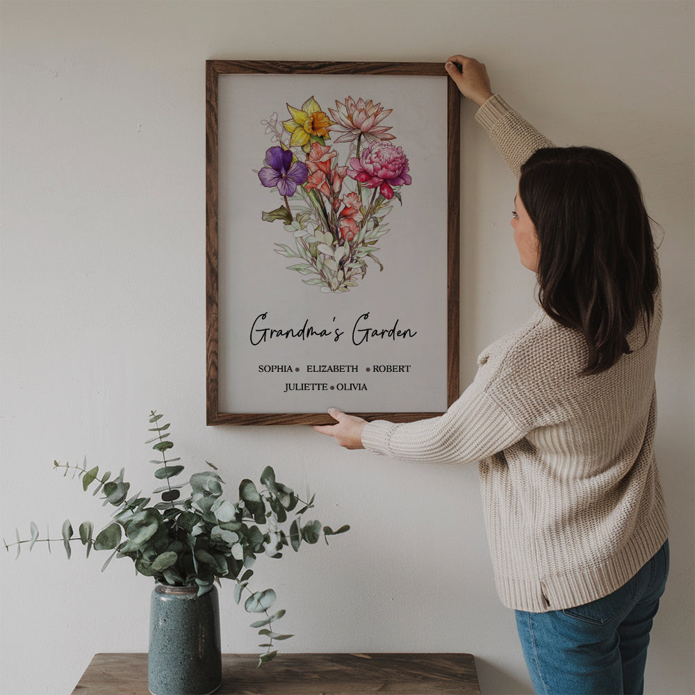 Blooming Stories Of Generations - Personalized Vertical Poster - Family Gift For Grandma, Grandpa, Grandparent