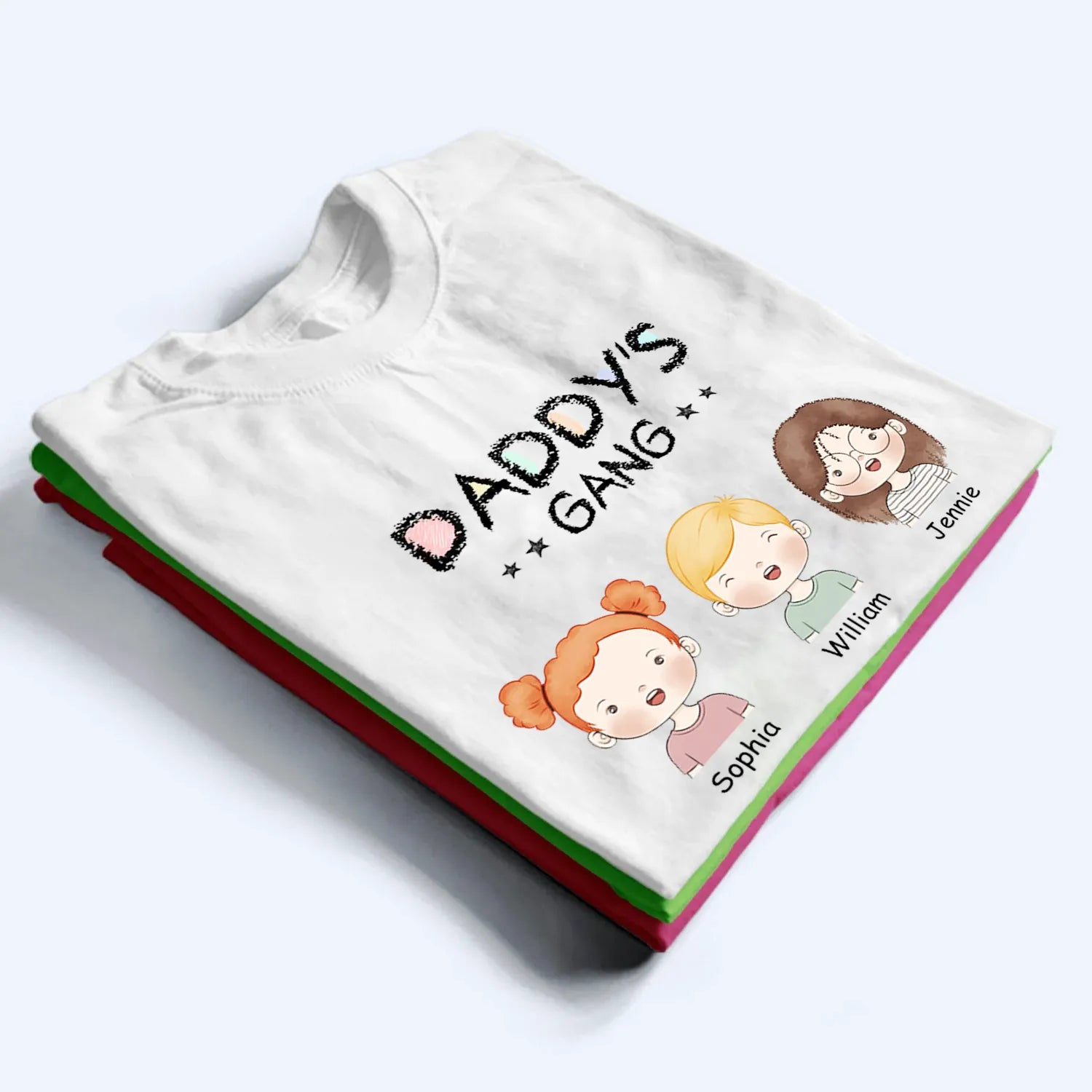 Daddy Gang With Grandkids - Personalized Custom T Shirt - Gift For Dad/Father/Husband