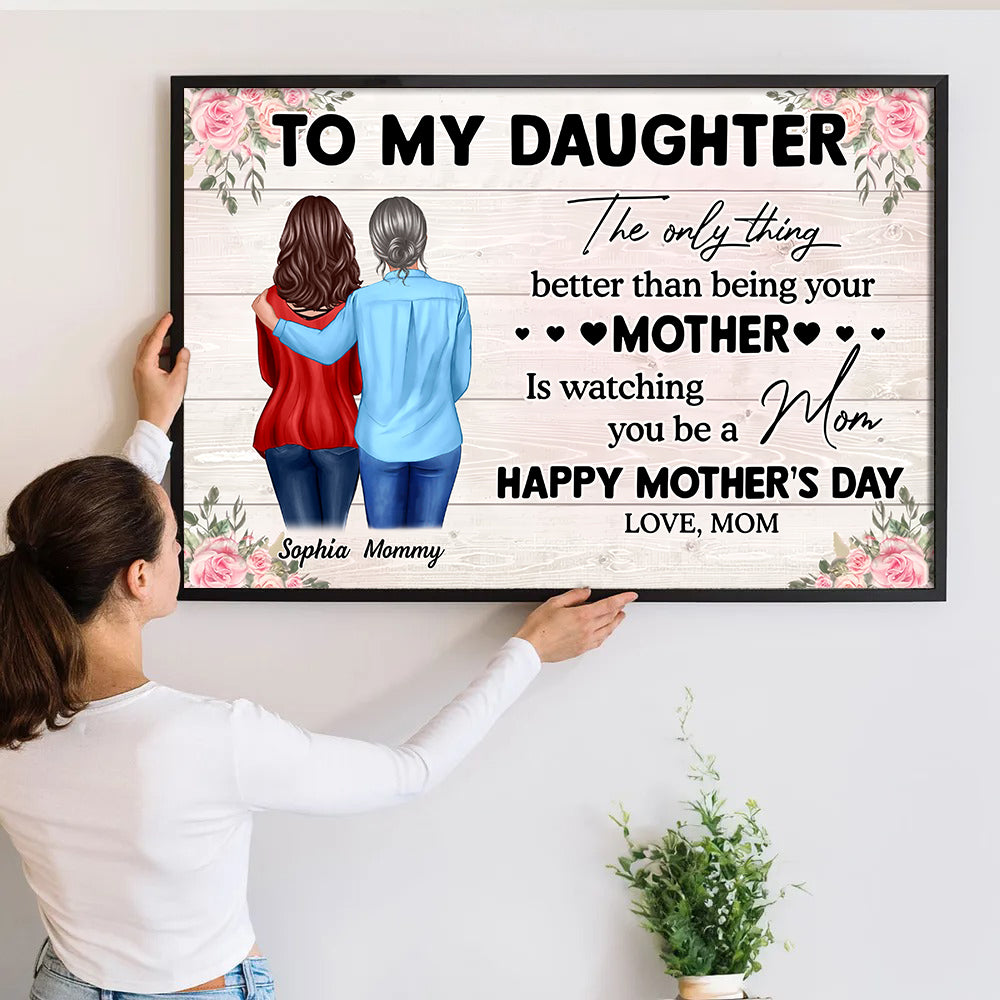 To My Daughter From Mom - Personalized Poster/Canvas - Mother's Day Gift For Daughter