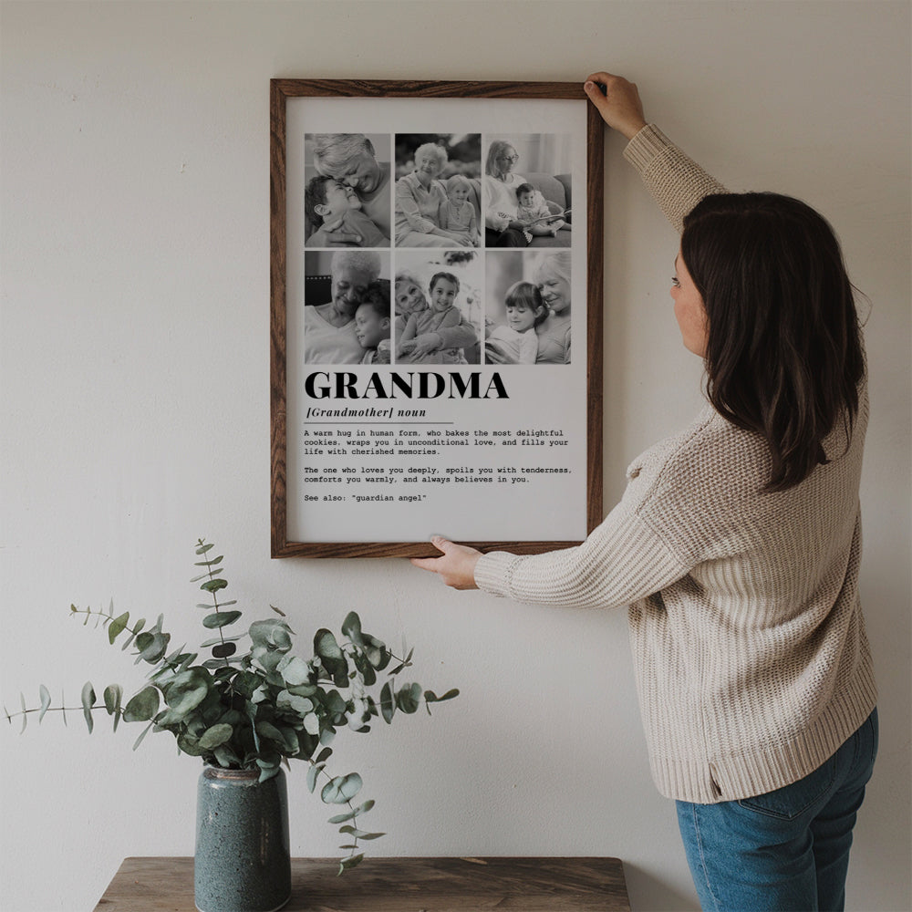 Custom Photo Grandma Definition - Personalized Poster/Canvas - Mother's Day Gift For Grandma, Grandmother, Nana