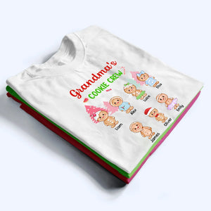 Grandma's Cookie Crew - Personalized Custom T Shirt - Christmas Gift For Grandma/Nana/Mimi, Mom, Wife, Grandparent