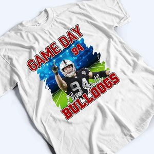 Custom Photo Football Game Day - Personalized Custom T Shirt - Gift For Football Player Football Lovers