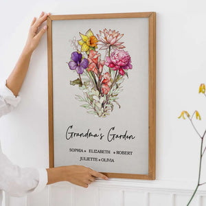 Blooming Stories Of Generations - Personalized Vertical Poster - Family Gift For Grandma, Grandpa, Grandparent