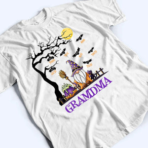 The Old Wizard Of Halloween - Personalized Custom T Shirt - Halloween Gift for Grandma/Nana/Mimi, Mom, Wife, Grandparent