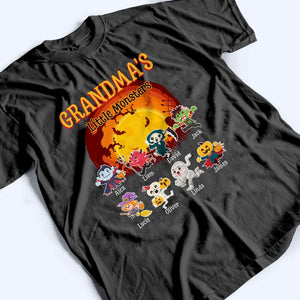 Grandma's Little Monsters - Personalized Custom T Shirt - Halloween Gift for Grandma/Nana/Mimi, Mom, Wife, Grandparent