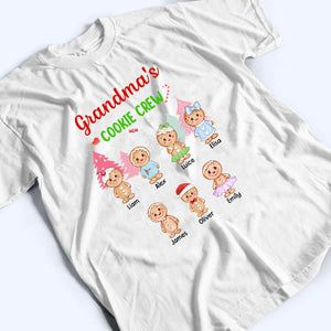 Grandma's Cookie Crew - Personalized Custom T Shirt - Christmas Gift For Grandma/Nana/Mimi, Mom, Wife, Grandparent