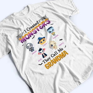 I Created Monsters - Personalized Custom T Shirt - Halloween Gift for Grandma/Nana/Mimi, Mom, Wife, Grandparent