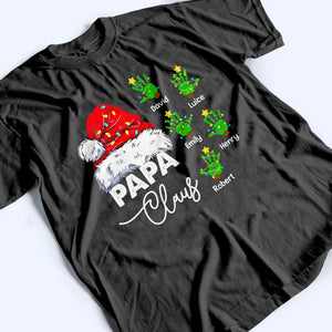 Grandpa Christmas Papa Claus - Personalized Custom T Shirt - Christmas Gift for Grandma/Grandpa, Grandparent