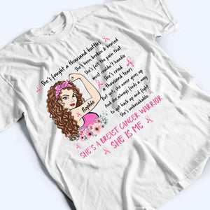 I Am Breast Cancer Warrior - Personalized Custom T Shirt - Gift for Breast Cancer Warrior, Breast Cancer Awareness