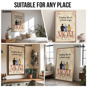 Mom You Are The World - Personalized Poster/Canvas - Gift For Gift For Mom, Mother's Day