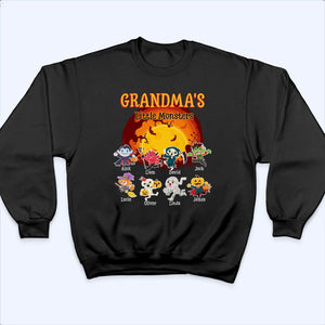 Grandma's Little Monsters - Personalized Custom T Shirt - Halloween Gift for Grandma/Nana/Mimi, Mom, Wife, Grandparent