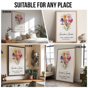 Blooming Stories Of Generations - Personalized Vertical Poster - Family Gift For Grandma, Grandpa, Grandparent