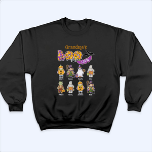 Grandma's Boo Crew - Personalized Custom T Shirt - Halloween Gift for Grandma/Nana/Mimi, Mom, Wife, Grandparent