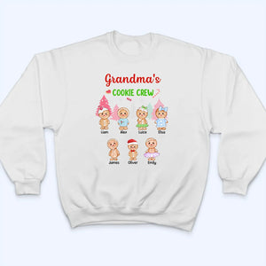 Grandma's Cookie Crew - Personalized Custom T Shirt - Christmas Gift For Grandma/Nana/Mimi, Mom, Wife, Grandparent