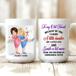 Unbiological Sister - Personalized Custom Mug - Gift For Him/Her, Besties, Friends, Sister