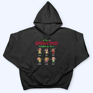 Christmas This Grandma Belongs To - Personalized Custom T Shirt - Christmas Gift for Grandma/Nana/Mimi, Mom, Wife, Grandparent