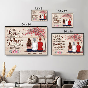 Mother & Son Daughter Forever Linked Together - Personalized Poster/Canvas - Gift For Mom, Mother's Day