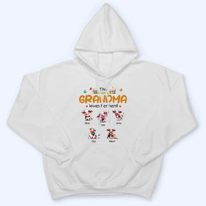 This Grandma Loves Her Herd - Personalized Custom T Shirt -  Gift for Grandma/Grandparent