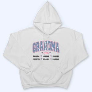 4th of July Grandma EST - Personalized Custom T Shirt - Gift for Grandma/Nana/Mimi, Mom, Wife, Grandparent