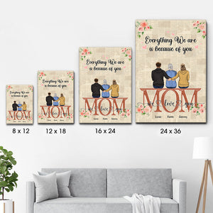 Mom You Are The World - Personalized Poster/Canvas - Gift For Gift For Mom, Mother's Day