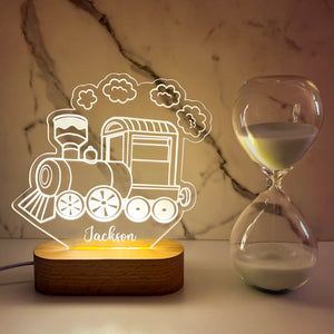 Custom Gifts for Son, Grandson, Boys - Personalized Train Night Light - Birthday Gift for Kids, Children, Grandchildren, Little Boys | Bedroom