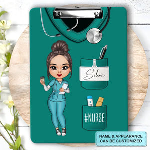 Nurse Life Pretty Doll - Personalized Custom Clipboard - Nurse's Day, Appreciation Gift For Nurse