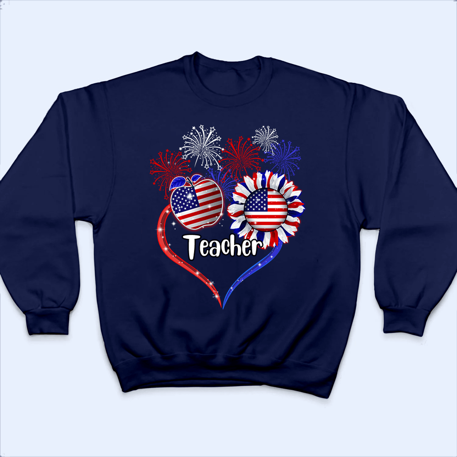 Patriotic Teacher, Fourth 4th Of July, Independence Day - Personalized Custom T Shirt - Birthday, Loving, Funny Gift for Teacher, Kindergarten, Preschool, Pre K, Paraprofessional - Suzitee Store