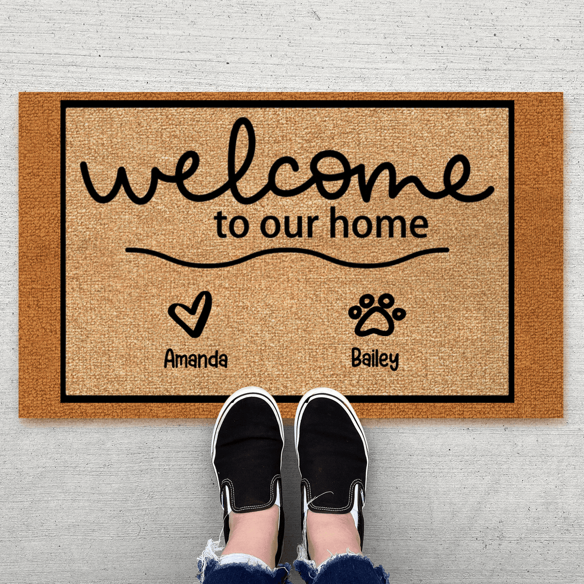 Dog Paws Doormat, Dog Doormat, Funny Doormat, Welcome Mat, Gifts for Dog Lover, Housewarming Gift, Welcome Doormat, Welcome To buying Our Home Sign