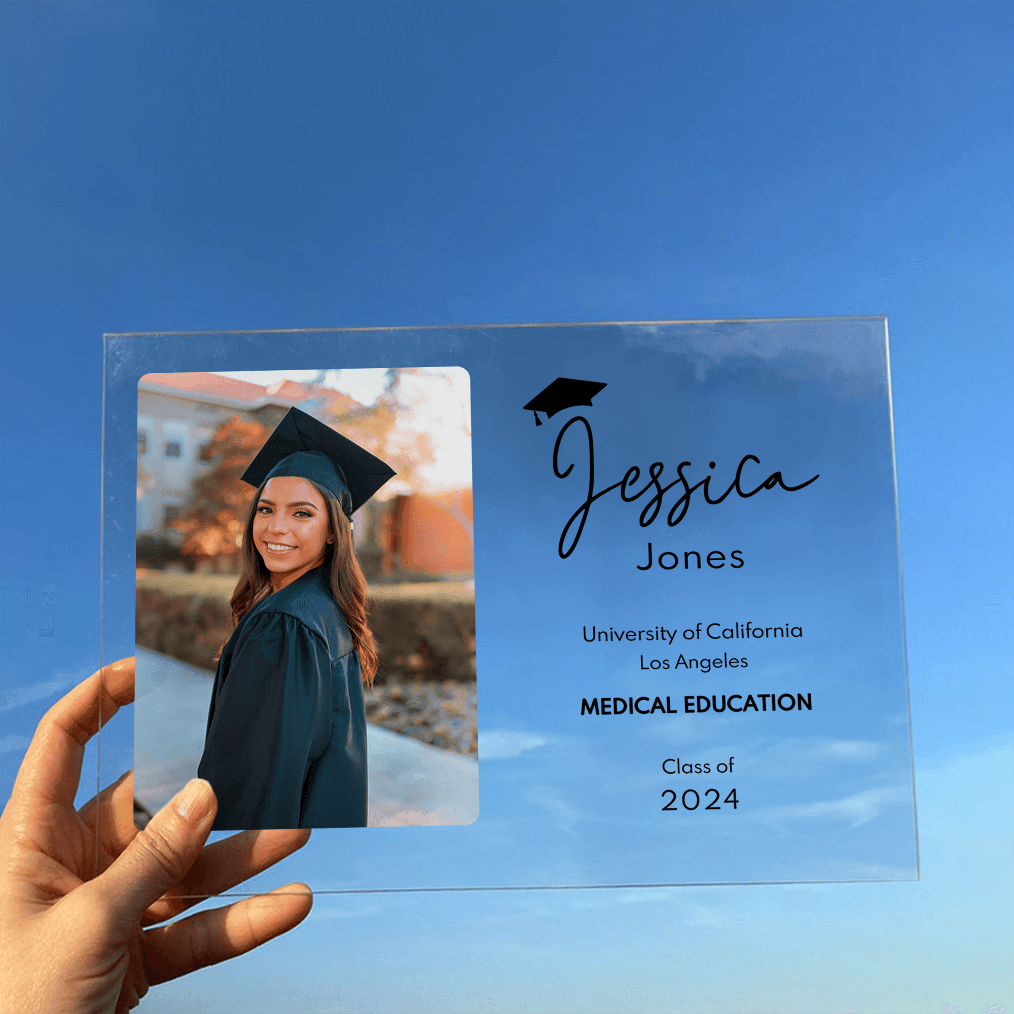 [Photo Inserted] Graduation Gifts For Her/Him - Personalized Custom Horizontal Acrylic Plaque - Senior, Class of 2024 Graduate, Grandson, Granddaughter, Daughter, Son, Best Friends - Suzitee Store