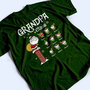 Santa Claus Little Elves- Personalized Custom T Shirt - Birthday, Loving, Funny Gift for Grandma/Nana/Mimi, Mom, Wife, Grandparent - Suzitee Store