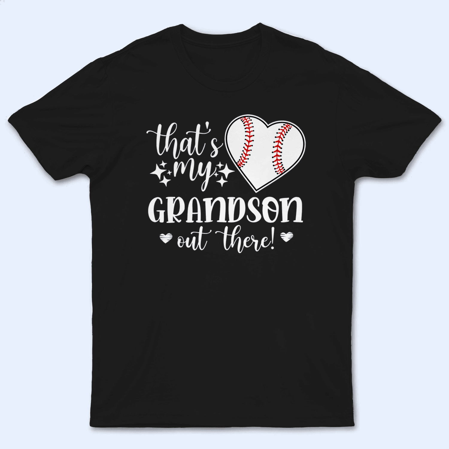 That's My Grandson - Baseball/ Softball/Football Personalized Custom T Shirt - Birthday, Loving, Funny Gift for Grandma/Nana/Mimi, Mom, Wife, Grandparent - Suzitee Store