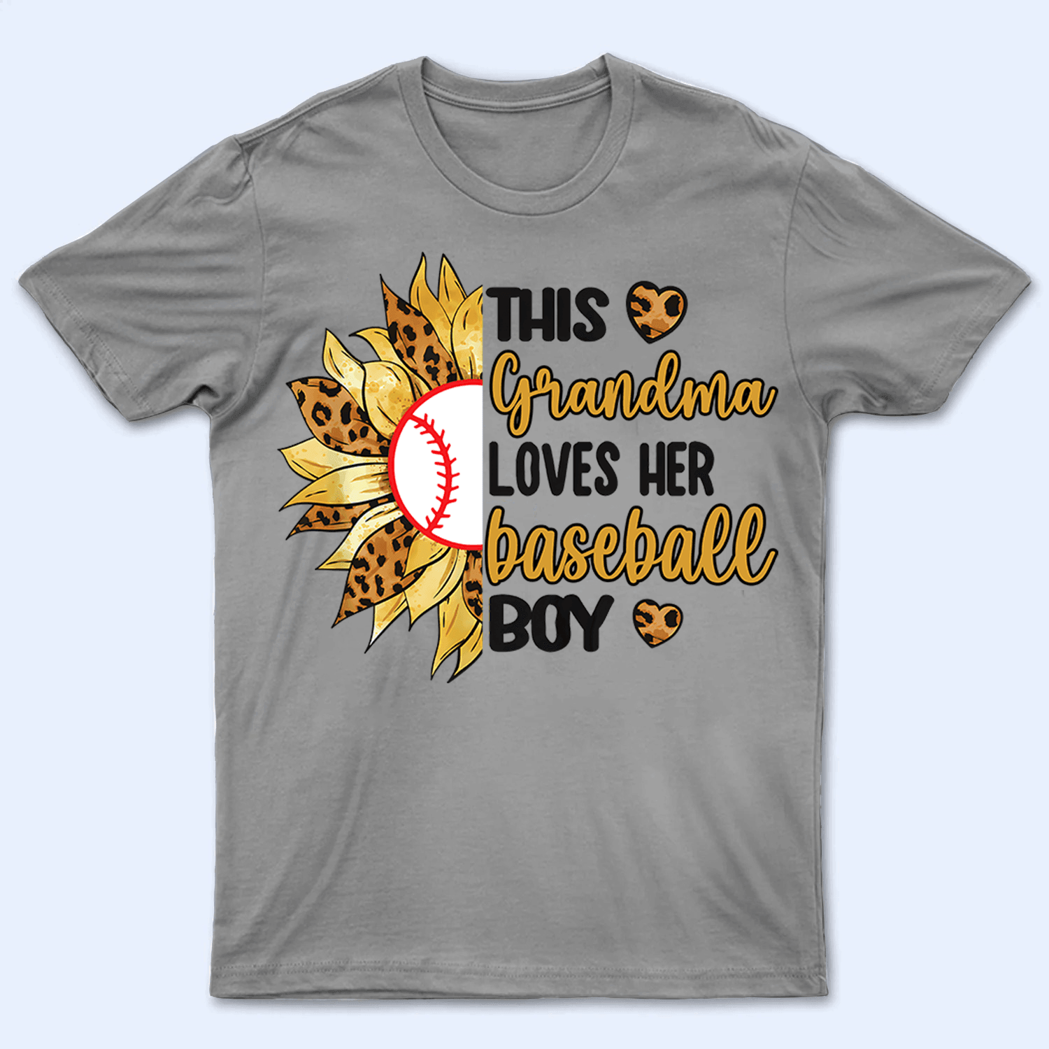 This Grandma Loves Her Baseball Boy - Personalized Custom T Shirt - Gift for Grandma/Nana/Mimi, Mom, Wife, Grandparent - Suzitee Store