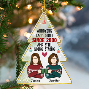 Annoying Each Other & Still Going Strong - Personalized Custom Shaped Acrylic Ornament - Christmas Gift For Couple, Husband, Wife