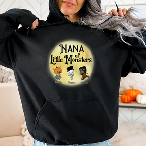 Grandma of Little Monsters - Personalized Custom T Shirt - Halloween Gift for Grandma/Nana/Mimi, Mom, Wife, Grandparent