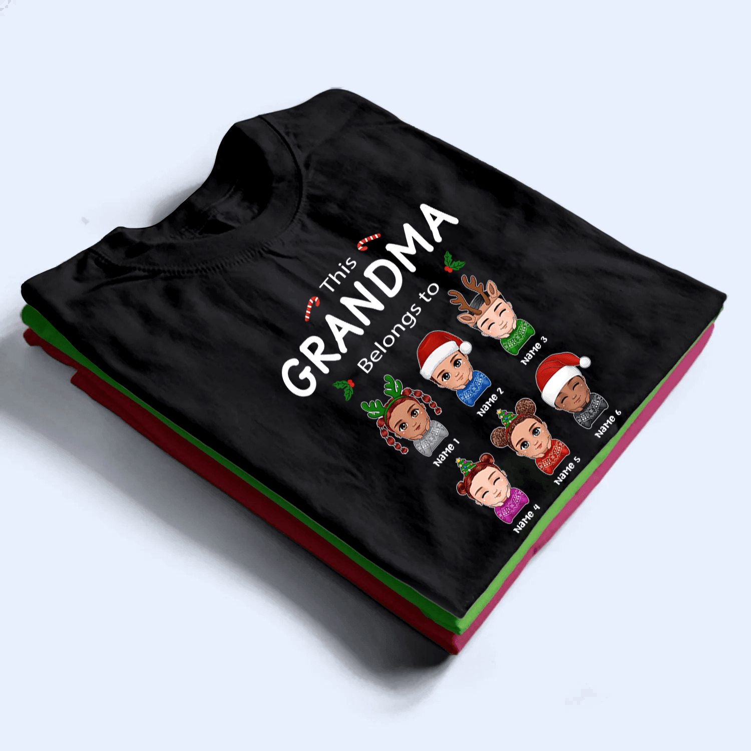 Your Lovely Grandma Christmas - Personalized Custom T Shirt - Birthday, Loving, Funny Gift for Grandfather/Dad/Father, Husband, Grandparent - Suzitee Store